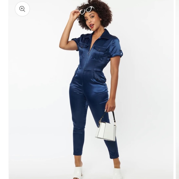 Unique Vintage Cargo Romper 💙 - Picture 3 of 11